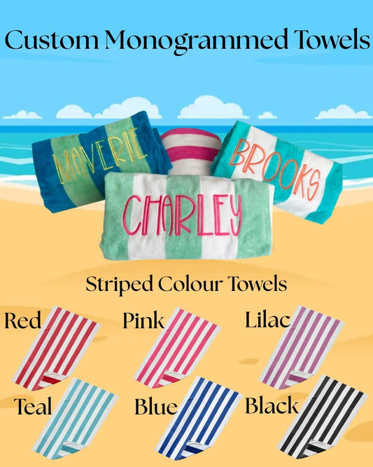Custom Embroidered Beach Towles