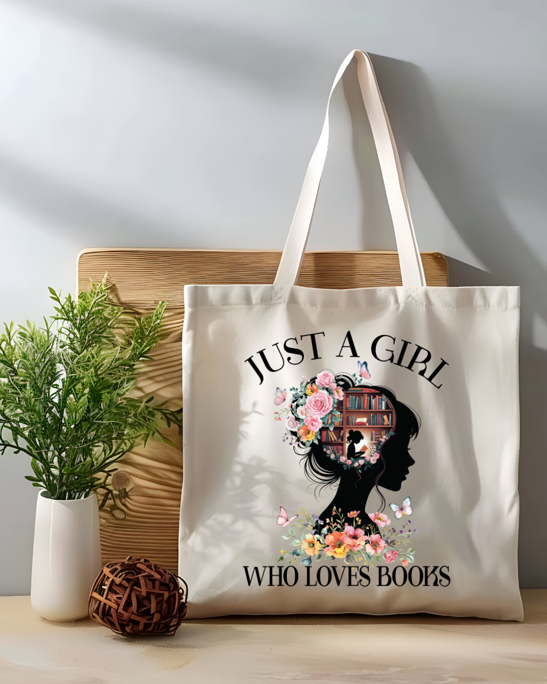 Just a Girl Who Loves Books Tote Bag