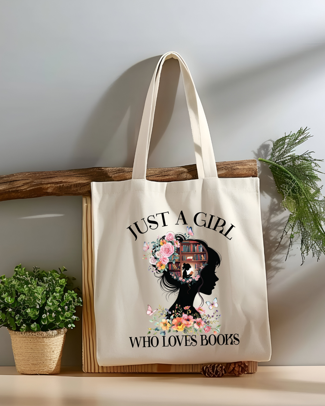Just a Girl Who Loves Books Tote Bag