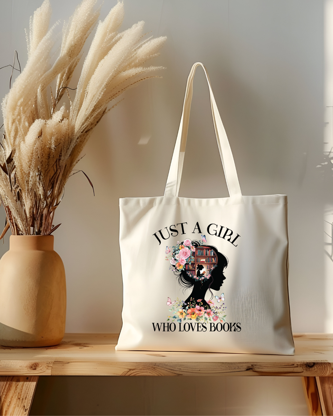 Just a Girl Who Loves Books Tote Bag
