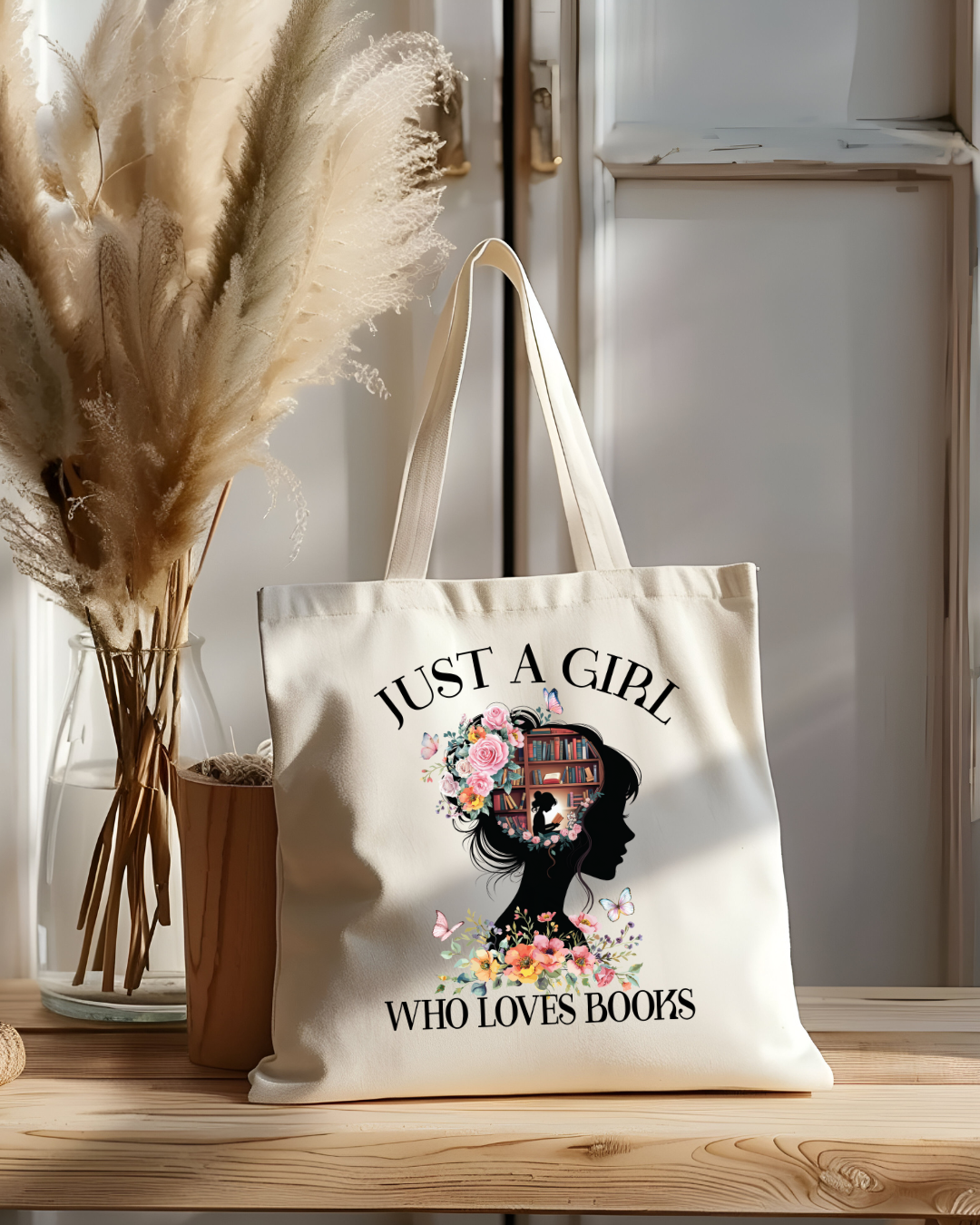 Just a Girl Who Loves Books Tote Bag