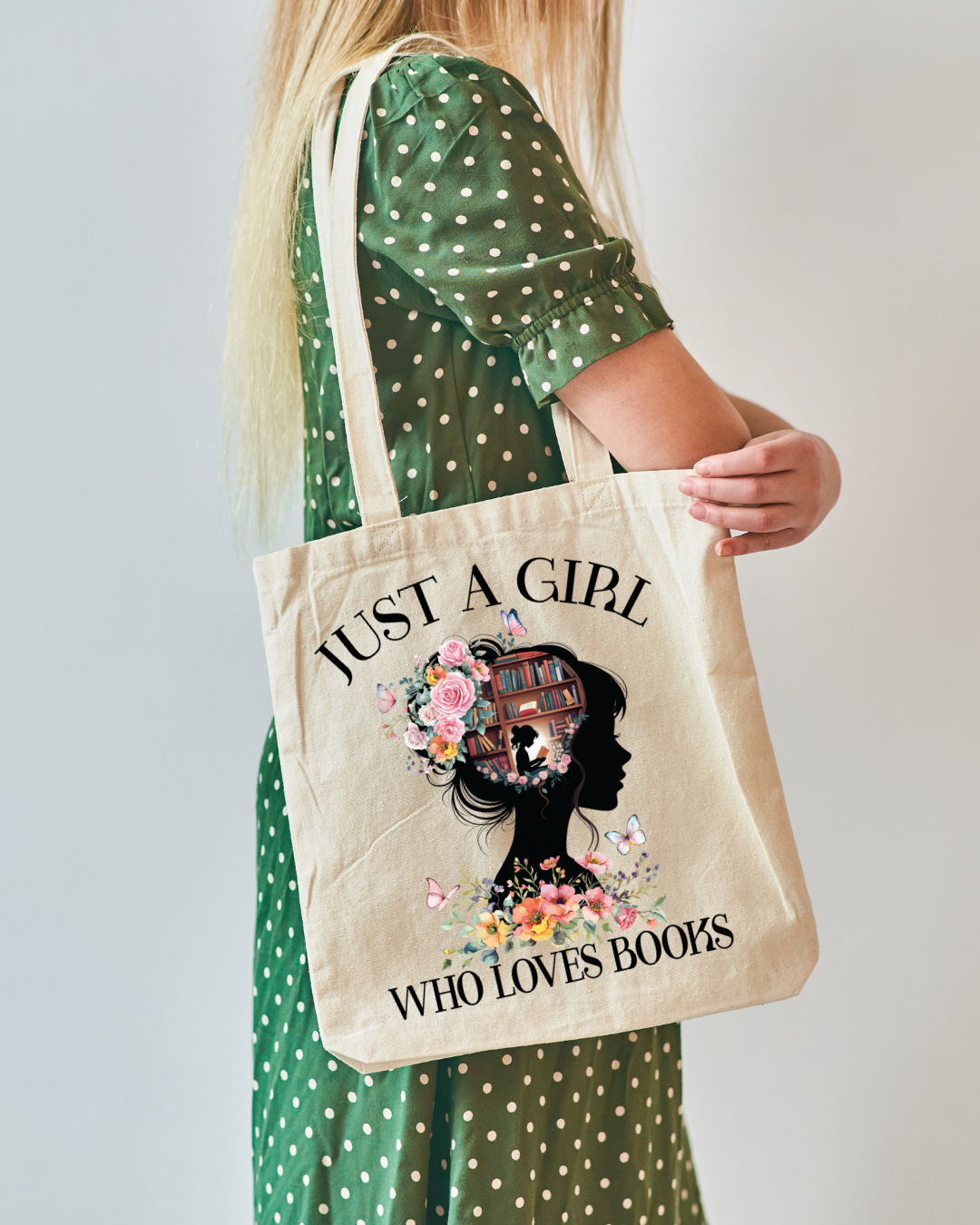Just a Girl Who Loves Books Tote Bag