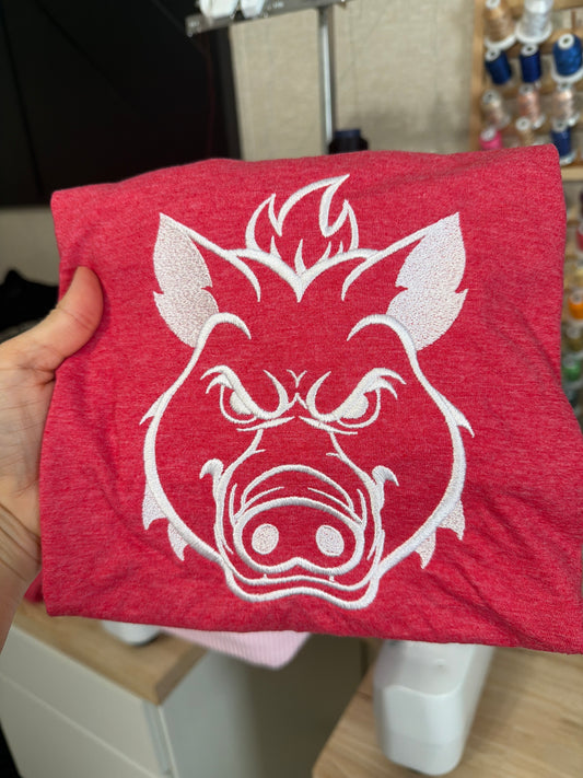 Fierce Southern Boar Embroidered Graphic T-Shirt