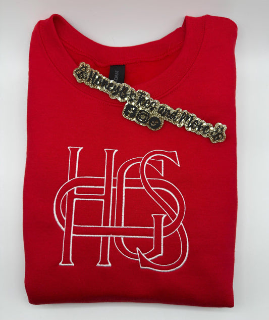Embroidered HS Initials Crewneck – Arkansas Lifestyle Sweatshirt