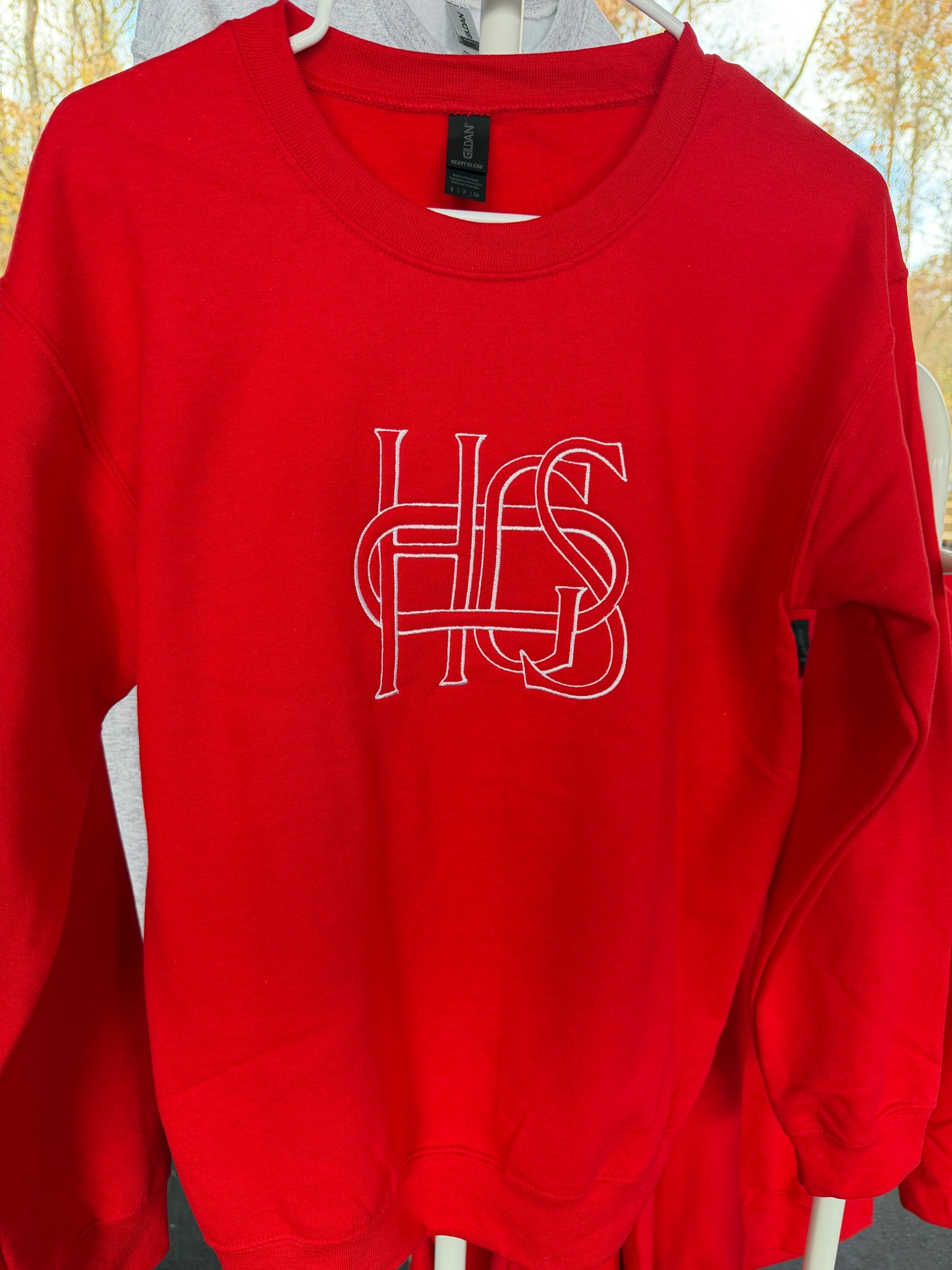 Embroidered HS Initials Crewneck – Arkansas Lifestyle Sweatshirt
